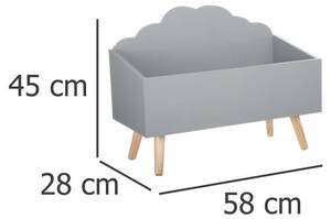 Aufbewahrungskiste für Kinderzimmer Grau
