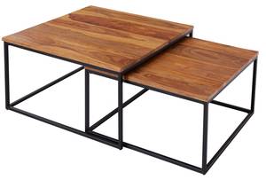 Couchtisch ELEMENTS  2er Set Braun - Massivholz - Holzart/Dekor - 75 x 40 x 75 cm