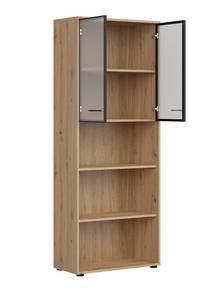 Highboard Space Office Braun - Holzwerkstoff - 80 x 203 x 38 cm