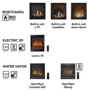 Louis Ethanol-Kamin mit Steindekor Anthrazit