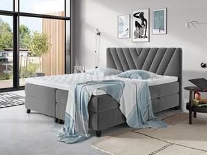 Boxspringbett Romantic Grau - Breite: 152 cm