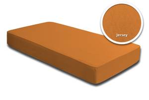 Spannbettlaken Jersey orange 200x200 cm Orange - Textil - 200 x 25 x 200 cm