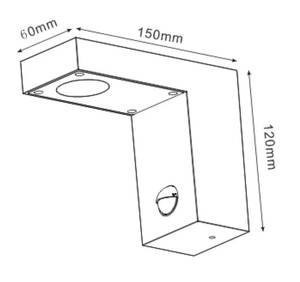 Aussenleuchte mit Sensor Texas-Ir Grau - Metall - 6 x 12 x 6 cm