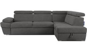 Ecksofa RATLO rechts Grau - Textil - Holz teilmassiv - 270 x 110 x 190 cm