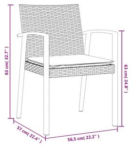 Gartenstuhl 3028936-1 (2er Set) Schwarz