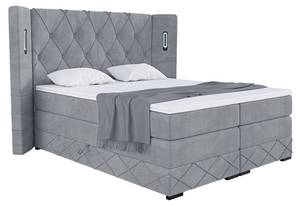 Boxspringbett Manuel Grau - Breite: 126 cm - H3