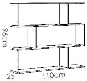 Standregal TOMINI Weiß - Holzwerkstoff - 25 x 96 x 110 cm