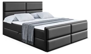 Boxspringbett GRATUN-Z Hochglanz Schwarz - Breite: 180 cm - H3