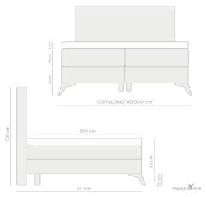 Boxspringbett Annakie Taschenfederkern Ecru - Breite: 180 cm