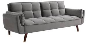 Schlafsofa GULCAN Grau - Textil - 90 x 82 x 211 cm