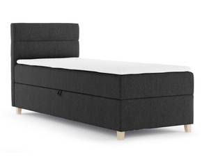 Boxspringbett Einzelbett Vera Mini Schwarz - Breite: 90 cm