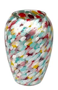 Vase en verre peint à la main Verre - 13 x 20 x 13 cm
