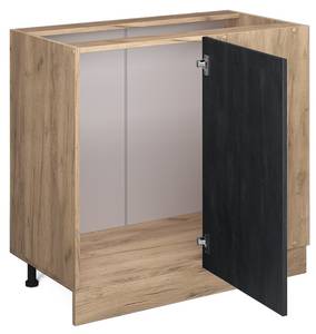 Eckschrank R-Line 49259 Schwarz - Sonoma Eiche Trüffel Dekor