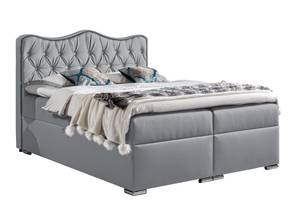 Boxspringbett TANSEL Grau - Breite: 164 cm