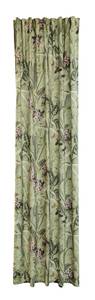 Vorhang grün Floral blickdicht Grün - Textil - 140 x 245 x 1 cm