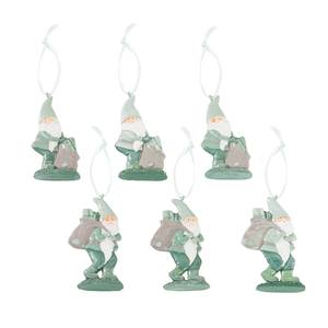 Decorazioni Felix (set da 6) Verde - Materiale sintetico - Altezza: 7 cm