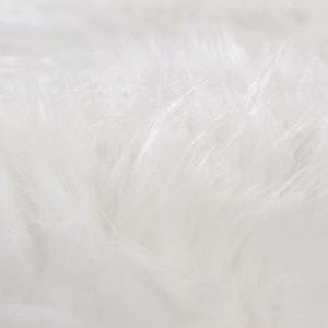 Tapis en peau Davos II Peau de mouton - Blanc crème - Blanc crème