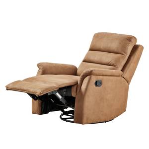 Relaxfauteuil Letha microvezel - lichtbruin