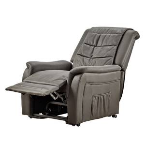 Fauteuil de massage Laurin Aspect cuir vieilli - Gris foncé