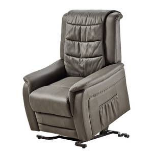 Fauteuil de massage Laurin Aspect cuir vieilli - Gris foncé