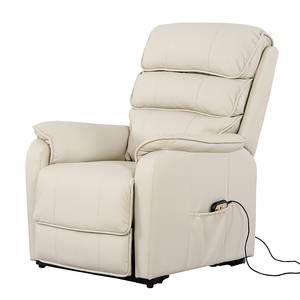 Tv-fauteuil Charly (met opstahulp) crèmekleurig kunstleer