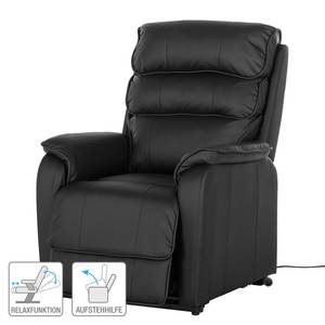 Tv-fauteuil Charly (met opstahulp) zwart kunstleer