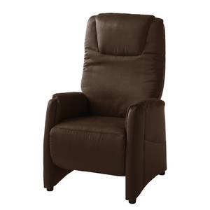 Fauteuil TV Coy Microfibre - Marron - Réglage manuel