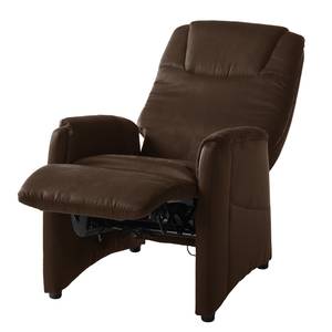 Fauteuil TV Coy Microfibre - Marron - Réglage manuel