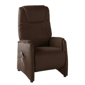 Fauteuil TV Coy Microfibre - Marron - Réglage manuel