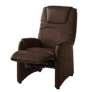 Fauteuil TV Coy Microfibre - Marron - Réglage manuel