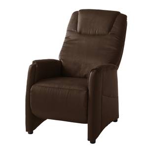 Fauteuil TV Coy Microfibre - Marron - Réglage manuel