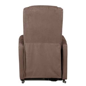 Fauteuil TV Juist Microfibre - Marron - Réglage électrique : 1 moteur avec câble