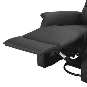 Tv-fauteuil Nieva kunstleer - zwart