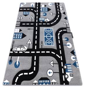 Kinderteppich Petit City Stadt Straßen Grau - Kunststoff - Textil - 280 x 1 x 370 cm