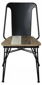Lot de 2 chaises pied métal Noir - Métal - 49 x 85 x 50 cm