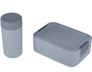 Trinkflasche und Lunchbox-Set "Sigma Hom Kunststoff - 18 x 9 x 18 cm