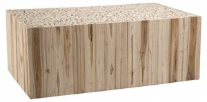 Table basse rectangulaire Beige - Bois massif - 60 x 41 x 110 cm