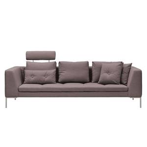 Sofa Madison (3-Sitzer) Webstoff Webstoff Milan: Grau-Braun