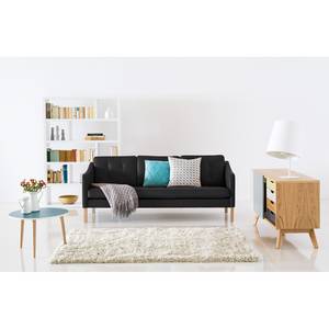 Sofa Risor (3-Sitzer) Echtleder Echtleder Neka: Schwarz