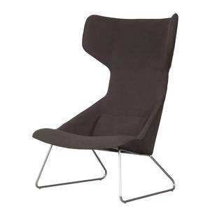 Fauteuil à oreilles Gem I Tissu Tissu Kira II : Marron