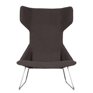 Fauteuil à oreilles Gem I Tissu Tissu Kira II : Marron