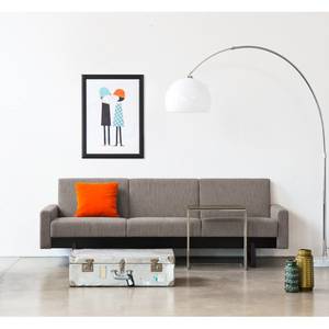 Sofa Paddington (3-Sitzer) Webstoff Stoff Frea: Grau-Braun III