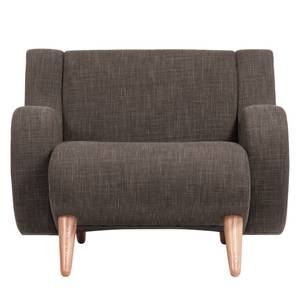 Fauteuil Wimbledon geweven stof geweven stof - Stof Frea: Grijs-Bruin II