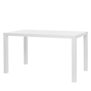 Eettafel Pamati Hoogglans wit - 140x80cm