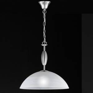 Hanglamp Pastille III glas/metaal - 1 lichtbron - Wit/Nikkel