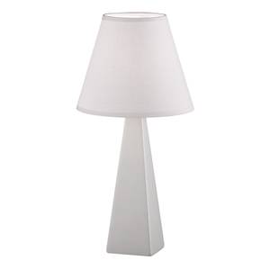 Lampe Hannah Tissu mélangé / Céramique - 1 ampoule - Blanc