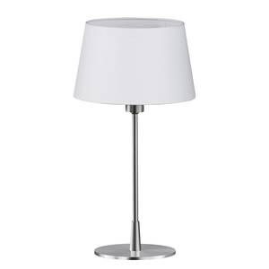 Lampe Maxi I Tissu mélangé / Métal - 1 ampoule - Blanc / Chrome