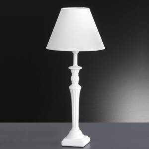 Lampe Poste Tissu mélangé / Céramique - 1 ampoule - Blanc