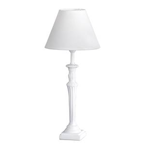 Lampe Poste Tissu mélangé / Céramique - 1 ampoule - Blanc