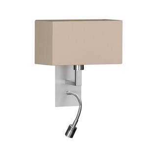 Wandlamp Castar textielmix/metaal - 2 lichtbronnen - Caramelkleurig